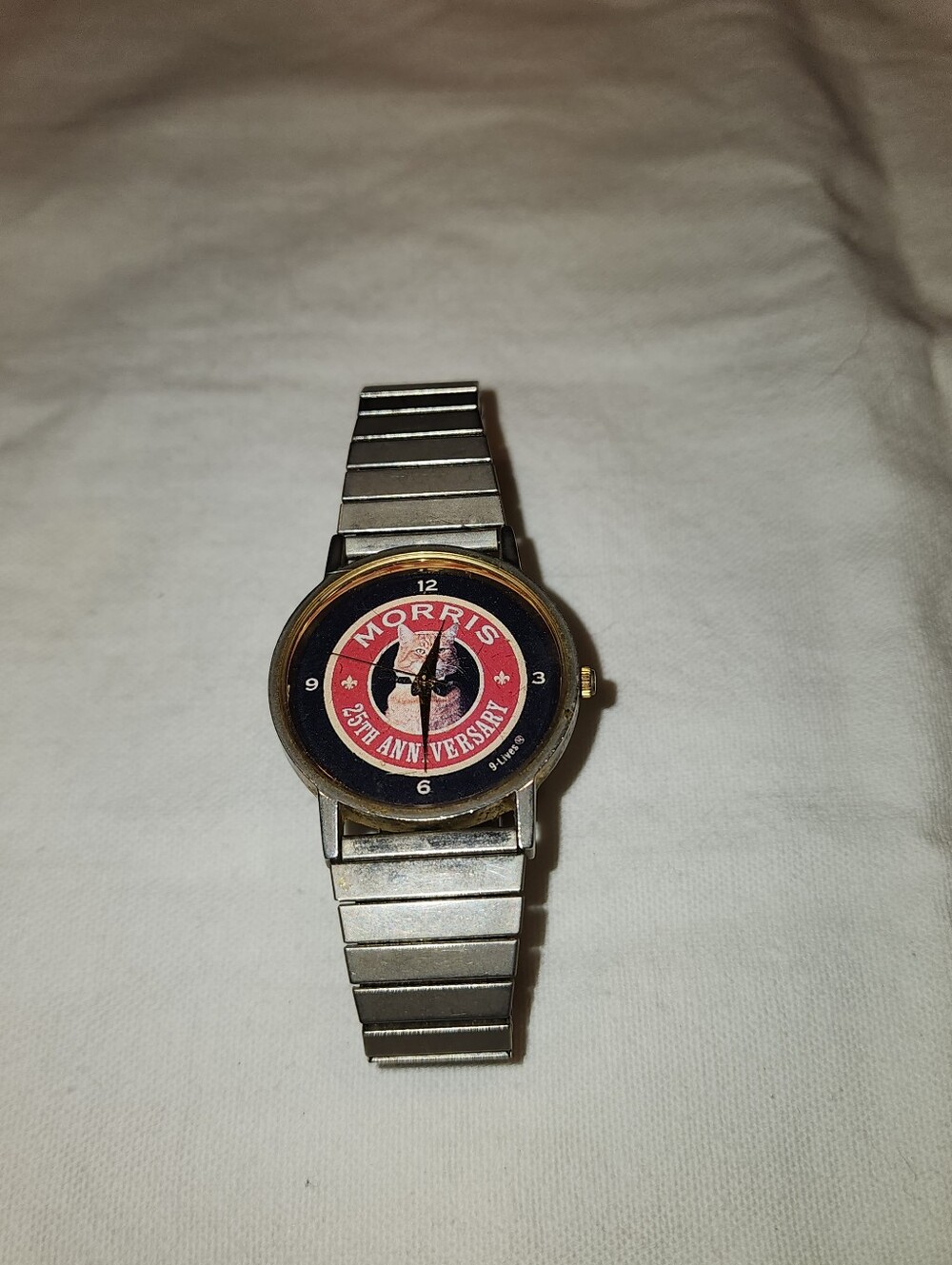 25th Anniversary Morris The Cat Stainless Steel Back Men's Watch